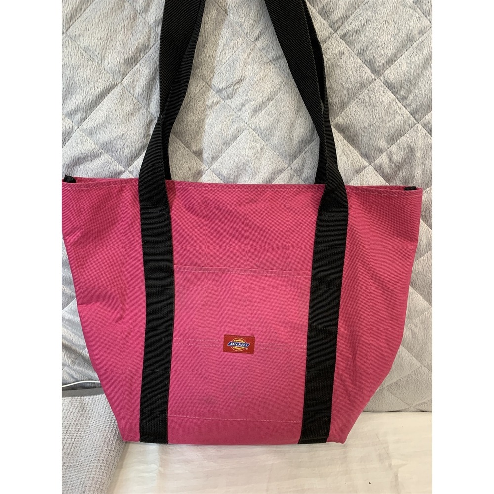 Dickies Pink Tote Bag Shoulder Y2K 2000s Canvas Black Strap Travel